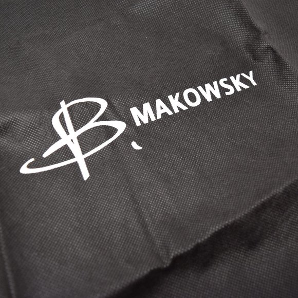 B Makowsky Purse Dust Bag 20 x 22 Inches Black White Drawstring Travel Organize - Picture 3 of 6